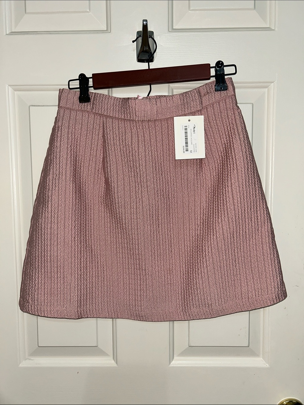 Textured A-Line Mini Skirt in Dusty Rose monkeee size M 4 6 dream sister Jane
